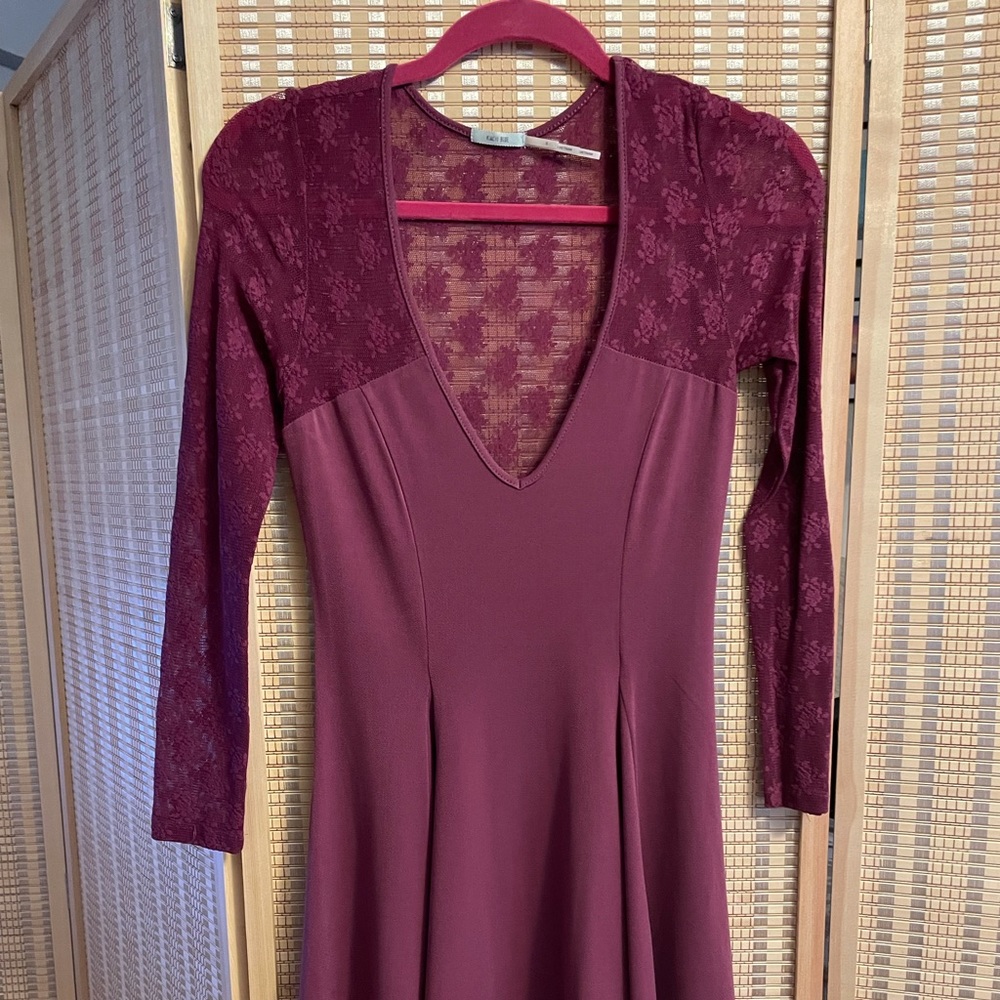 Maroon Kimchi Blue Skater Dress